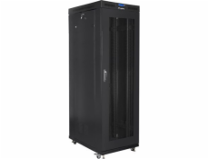 Szafa instalacyjna RACK stojąca 19 27U 800X1000 czarna LCD (FLAT PACK)