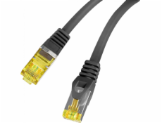 Patchcord kat.6a S/FTP LSZH CU 0.25m fluke passed czarny