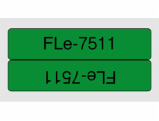 Brother - FLE7511, černá / zelená (24mm, nelaminovaný praporek)