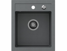 Steiner Johnny 100 Stebi Sink Granite Grey Grey 1-Chamber Z/O (43x50x20), se sifonem a Plug nerezovou ocel