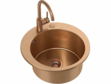 Steiner Art James 210 (O51X20) Sink Steinggran Art Copper s manuálním sifonem, naomi baterií a zástrčkou - měď