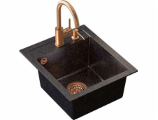 Steiner Art Johnny 100 (43x50x20,3) Sink Steingran Art Copper Black Pearl s manuálním siphem