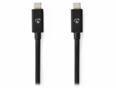 NEDIS kabel USB 4.0 Gen 3x2/ USB-C zástrčka - USB-C zástrčka/ 8K/ černý/ 2m