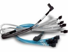 Broadcom LSI internal U.3 cable 1.0 m SlimLine x8 (SFF-8654) do 2x Mini-SAS HD (SFF-8643) black