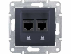 Schneider Electric Sedna Double Computer Socket RJ45 CAT.6 FTP Graphite (SDN5000170)