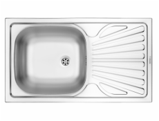 Deante Techno 1-Chamber Sink s odtokem 76x43cm ocelové povlečení + příslušenství (UMMI 3110)