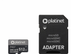 Platinet Secure Digital MicroSDXC 512 GB třída 10 UHS-III/U3 A2 (PMMSDX512UIII)