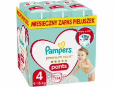 PAMPERS PANES PANS PREMIUM PARES 4, 9-15 KG, 114 PC.