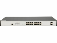 ExtraLink Elalink Ares 16-Port GBE spravoval 350 W Switch, 2x SFP Up-Link