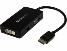 Adaptér AV StartEch DisplayPort - HDMI - D -SUB (VGA) - DVI -D BLACK (DP2VGDVHD)