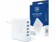 3MK nabíječka 3MK Hypercharger Gan 140W 3xusb-C + 2xusb, PD + QC nabíječka