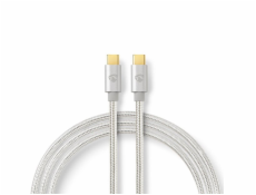 Nedis CCTB60800AL20 - USB 2.0 kabel | USB-C™ Zástrčka | USB-C™ Zástrčka | 480 Mbps | 2.00 m  | Stříbrná