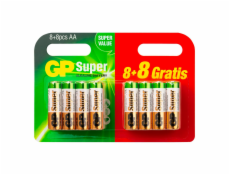 8+8 GP Super Alkaline AA Mignon LR06 SUPER VALUE Blister