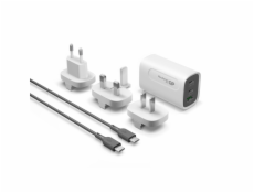 GP GaN USB Schnelladeadapter 65W PD 2xUSB-C & 1xUSB-A weiß