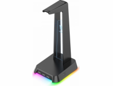 Slúchadlá stoja s podsvietením RGB ST2 Black RGB