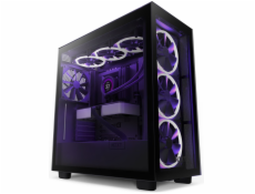 NZXT skříň H7 Elite Edition / ATX / 4x 140mm (3x RGB) fan / USB-C / 2x USB/ proskl. bočnice / proskl. panel / černá