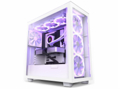 NZXT skříň H7 Elite Edition / ATX / 4x 140mm (3x RGB) fan / USB-C / 2x USB/ proskl. bočnice / proskl. panel / bílá