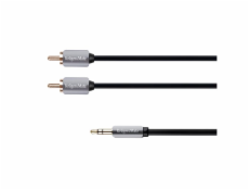 Kabel Kruger&Matz Jack 3.5mm - RCA (Cinch) x2 1.8m srebrny (KM0310)