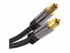 PremiumCord Kabel Toslink M/M, 6mm, 3m, černá