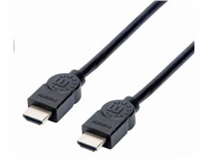 Manhattan HDMI kabel, ARC, 3D, 4K@30Hz, Shielded, 1.5m, černá