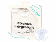 Body s potiskem New Baby Oteckova najrýchlejšia - darčekové balenie