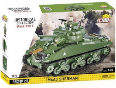 Cobi Cobi 2570 Historická sbírka druhé světové války American Medium Tank M4A3 Sherman 852 Bloky