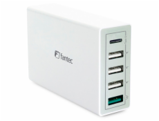 FANTEC QC3-A51 Quick Charge 3.0 40W 5 USB Ports weiß