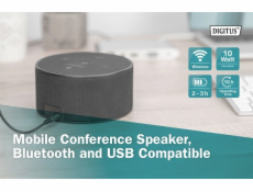 DIGITUS Mobile Conference Speaker BT and USB compatible