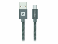 Swissten Kabel Textile Micro Usb 1,2M Gr