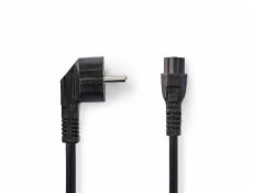 Nedis CEGL10100BK50 - Napájecí Kabel  | Typ F Zástrčka | IEC-320-C5 | Úhlový | Přímý | 5 m | Černá