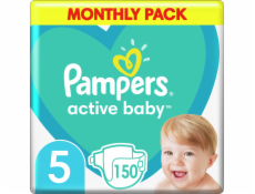 Pampers Active Baby Plenky Velikost 5, 11 kg-16 kg, 150 ks