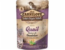 Carnilove Cat Pouch Rich in Quail Enriched with Dandelion for sterilized 85g kapsičky pro kočky