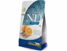 N&D OCEAN CAT Neutered Adult Herring & Orange 300g granule pro kastrované kočky