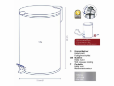 KELA Koš odpadkový Mats  šedá 12l KL-10640