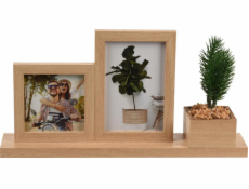 HOMESTYLING Fotorámeček stolní dekorativní s umělou rostlinou 37 x 19 cm KO-C37890610