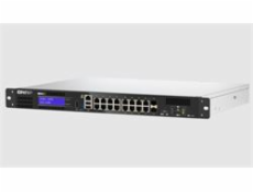 QNAP 1G switch QGD-1600-4G: 16x 1G port RJ-45 PoE (14x RJ-45 a 2x kombinované SFP+ / RJ-45) 