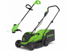 24V Greenworks Mower + Grasshopper GR24LM33LT25K4 nabíječka + AKU 4 AH