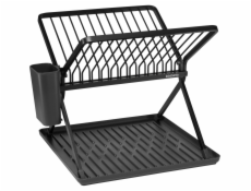 Brabantia Foldable Dish Drying Rack Small Dark Grey