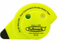 Fullmark Permanentná lepiaca páska, fluorescenčná žltá, 6mm x 18m, Fullmark