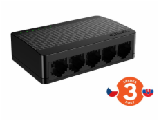 Tenda SG105M -  5x Gigabit Desktop Ethernet Mini Switch, 10/100/1000 Mb/s, 10Gb/s, fanless