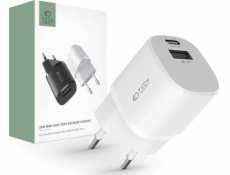 Tech-Protect Charger Tech-Protect C20W Mini 2-Port Network Charger PD 20W QC 3.0 WHITE