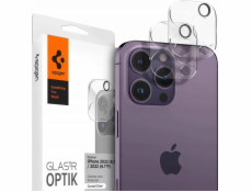 Spigen Tempered Glass for Spigen Optik.tr Protector Camera Apple iPhone 14 Pro/14 Pro Max Crystal Clear [2 Pack]