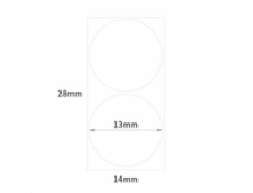 Niimbot štítky R 14x28mm 220ks WhiteRound B pre D11 a D110