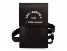 Karl Lagerfeld Saffiano Rue Saint Guillaume Wallet Phone Bag Black Nové