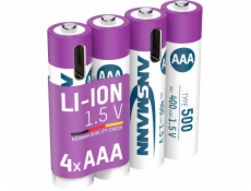 1x4 Ansmann Lithium Akku Micro AAA 400mAh + Cable     1311-0028