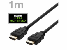 DELTACO Kábel HDMI 2.1 M/M 1m, 8K Ultra High, čier