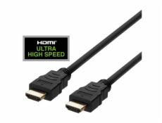 DELTACO Kábel HDMI 2.1 M/M 1m, 8K Ultra High, čier