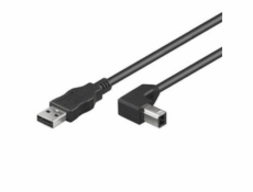 KABEL USB 2.0 2m black 90° konektor ku2ab2-90