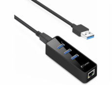 FANTEC UMP-3UE1000, USB Hub, 3 porty, RJ45 USB 3.0