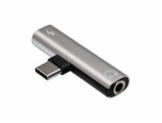 Akyga adaptér USB-C (m)  na USB-C (f) / Jack 3.5mm DAC